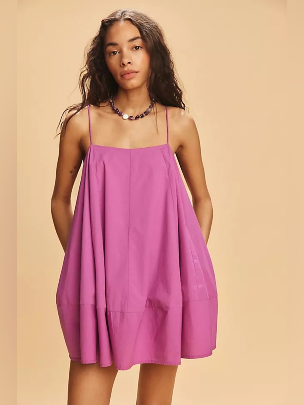 Free people Struttin Mini Dress in Radiant Fuchsia Size XS  NWT